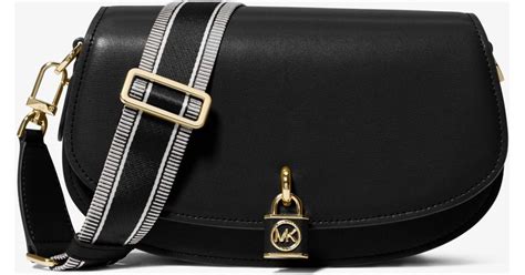 michael kors black multicolor md messenger bag|Mila Medium Leather Messenger Bag .